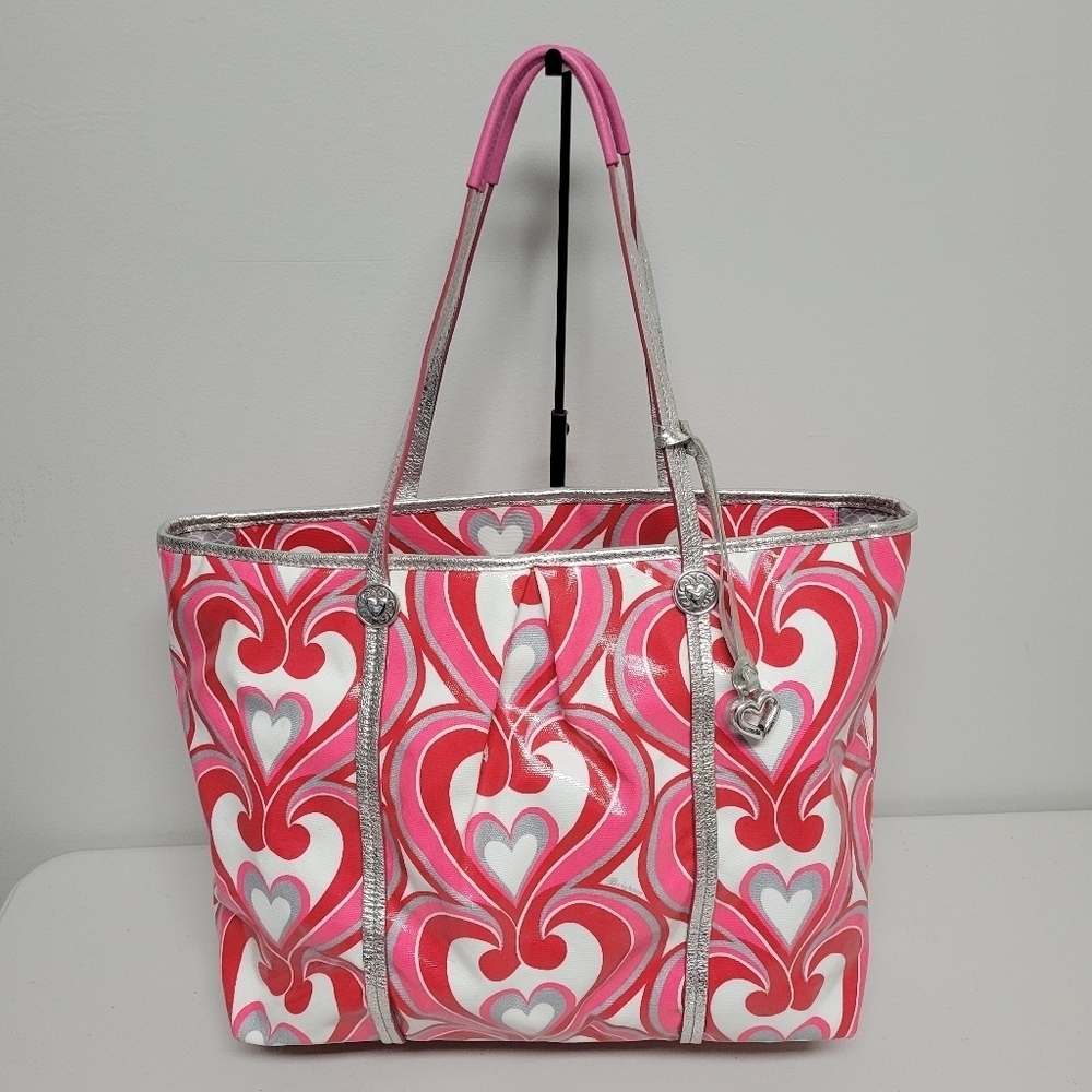 Brighton Ricki Coated Canvas Heart Tote Bag.